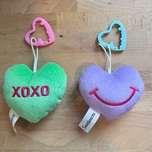 2 McDonald's Happy Meal Toy Sweethearts Plushies 2015  - 4 inches x 4 inches